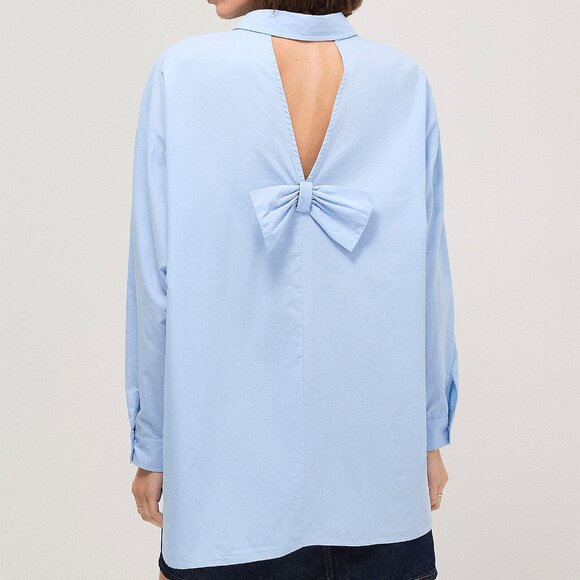 ICHI Back bow oversized shirt size medium New With Tag - Picture 1 of 2